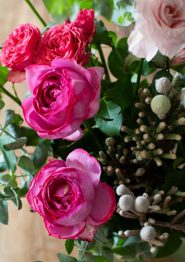 いい夫婦の日 おしゃれなブーケ Sサイズ「fuchsia」【バラの花束】