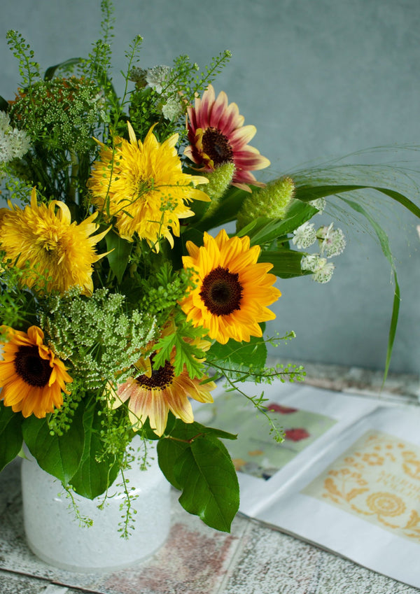 【お中元】 ひまわりの花束 「Summer scenery」(夏の風景)サマーギフト2024【おしゃれな夏の花束】