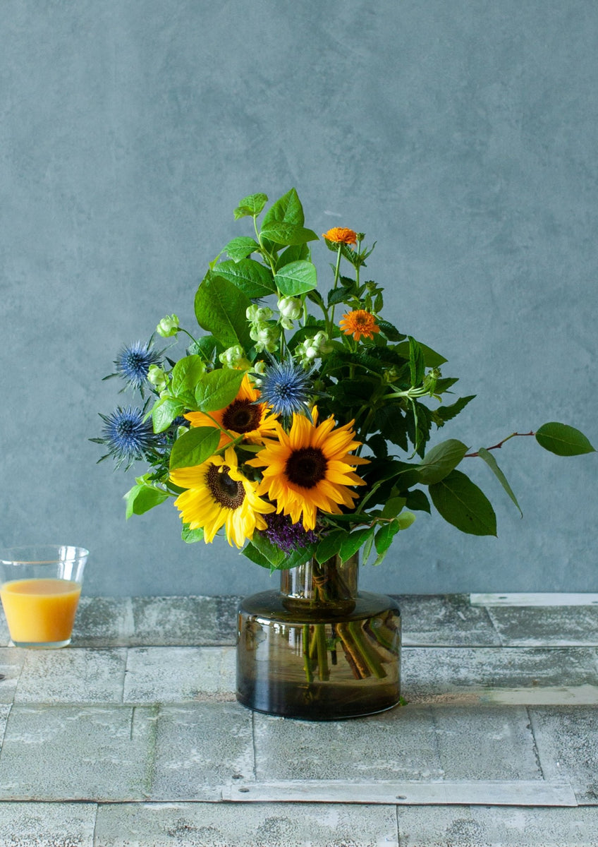 2025年父の日の花】ひまわりの花束 「ブルーレモネード」 Mサイズ