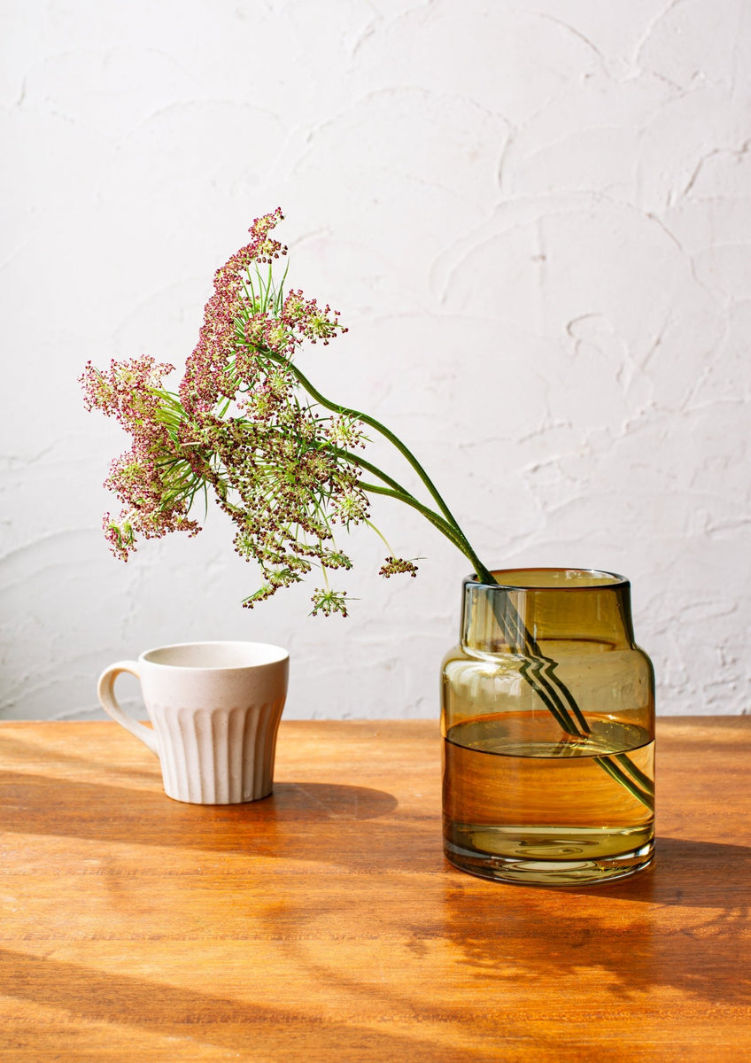 フラワーベース】ハンドメイドガラス＜クリアグリーン＞ – &YOUKAEN