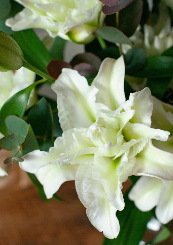 季節を贈るバースデーフラワー 12月「ユーカリとユリ」【ブーケ】