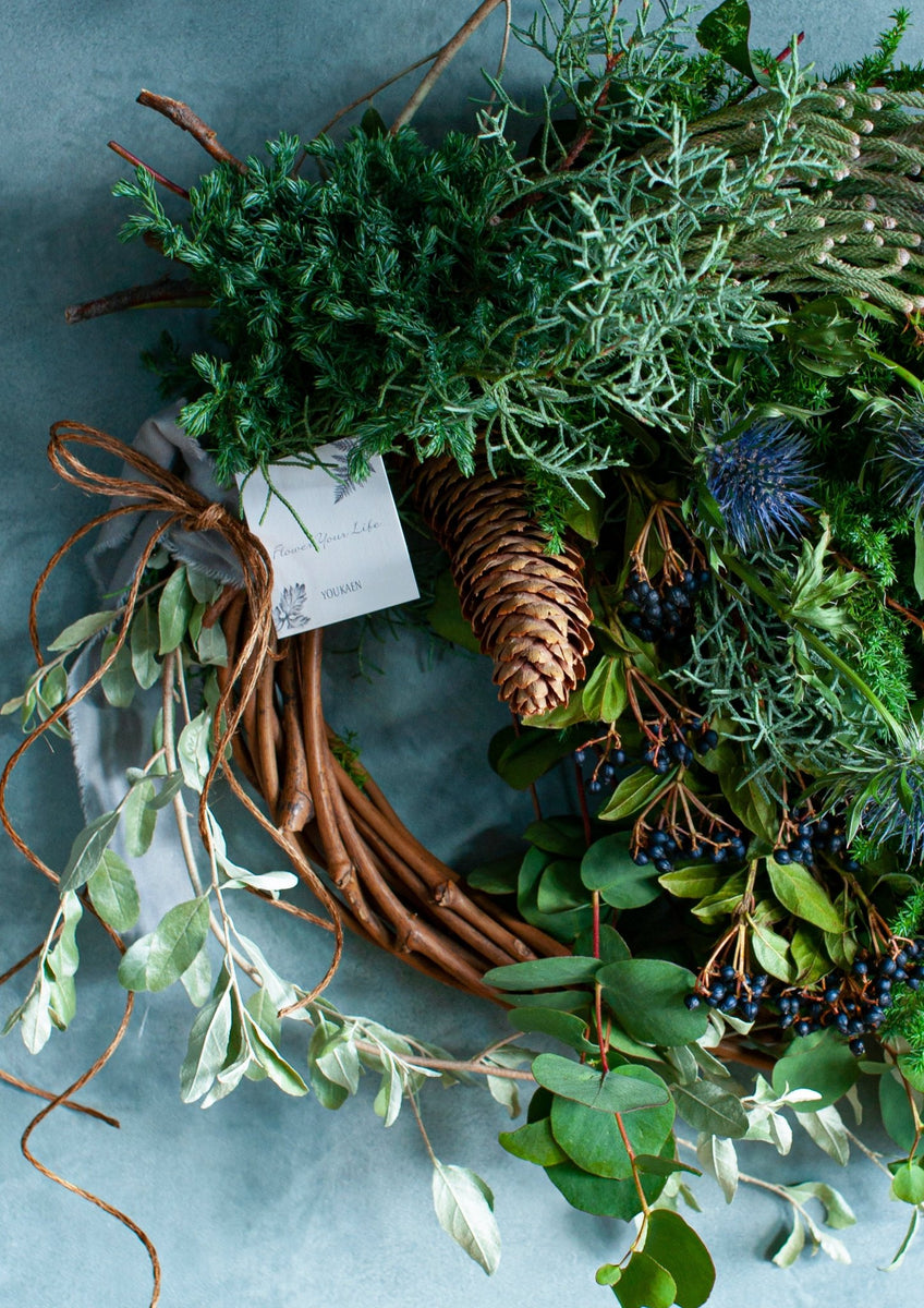 Christmas Limited] Christmas Fresh Wreath (M) Width 30cm x Height