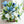 【おしゃれなお供え花】お供え花のアレンジメント 青 Mサイズ【アレンジメント】