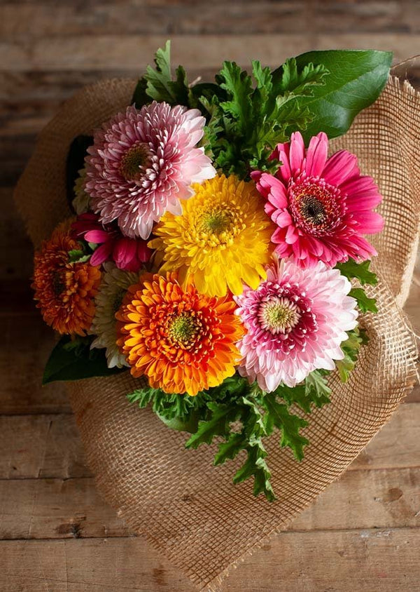 【花束】カラフルガーベラブーケ「bonbon」【おしゃれなブーケ】