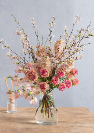 【期間限定】3月をお届け！春の門出を祝うさくら色の花束「spring mood」 - &YOUKAEN (アンドユーカエン)