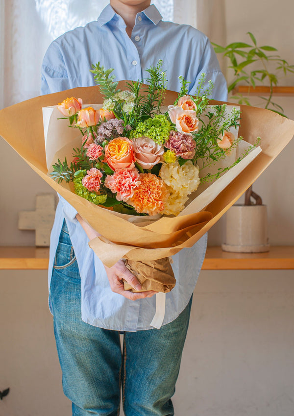 【母の日】花束 - L - オレンジ - &YOUKAEN (アンドユーカエン)