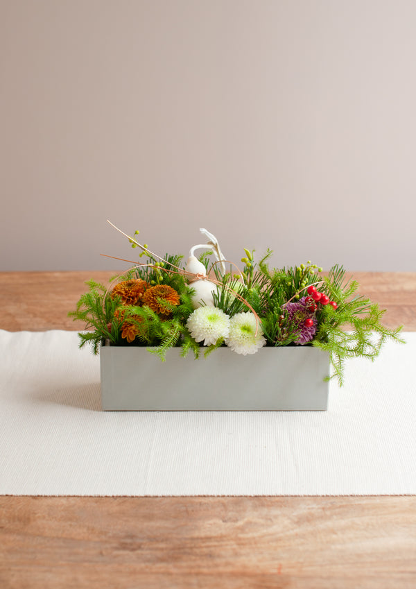 おめでたい新年のBOX卓上アレンジメント Sサイズ「円 - en - 」【2026年 迎春ギフト】 - &YOUKAEN (アンドユーカエン)