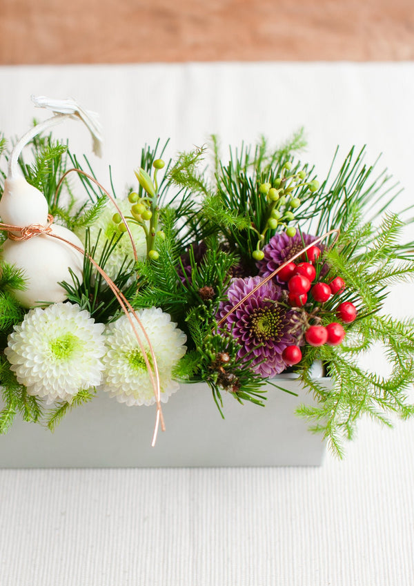 おめでたい新年のBOX卓上アレンジメント Sサイズ「円 - en - 」【2026年 迎春ギフト】 - &YOUKAEN (アンドユーカエン)