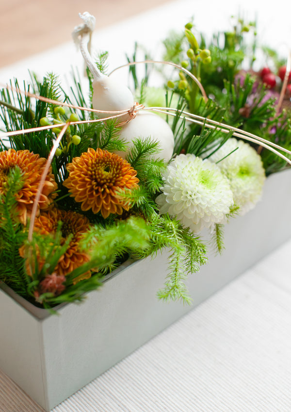 おめでたい新年のBOX卓上アレンジメント Sサイズ「円 - en - 」【2026年 迎春ギフト】 - &YOUKAEN (アンドユーカエン)