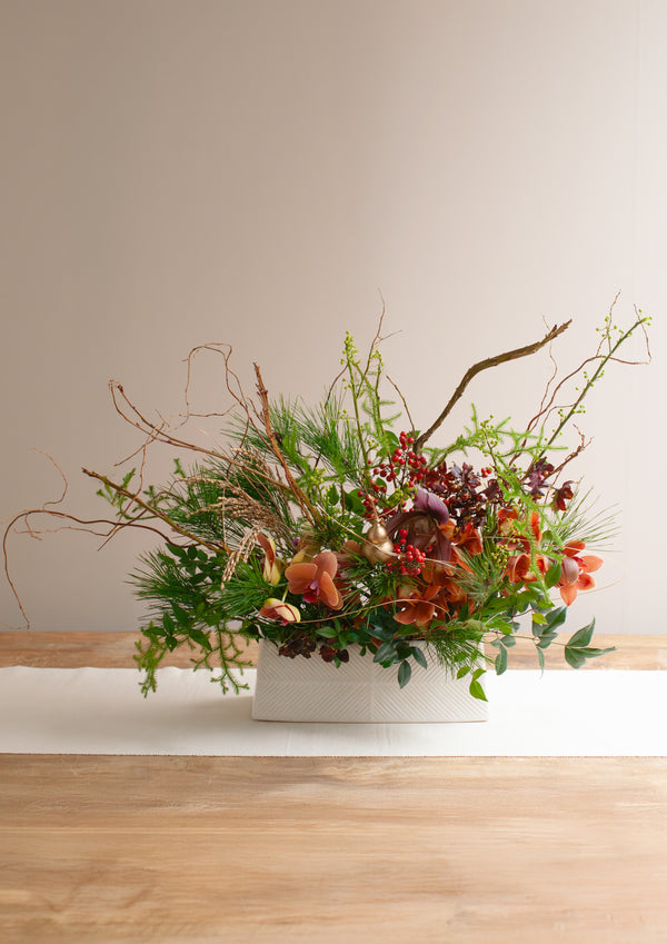 おめでたい新年の卓上アレンジメント Lサイズ「福 - fuku - 」【2026年 迎春ギフト】 - &YOUKAEN (アンドユーカエン)