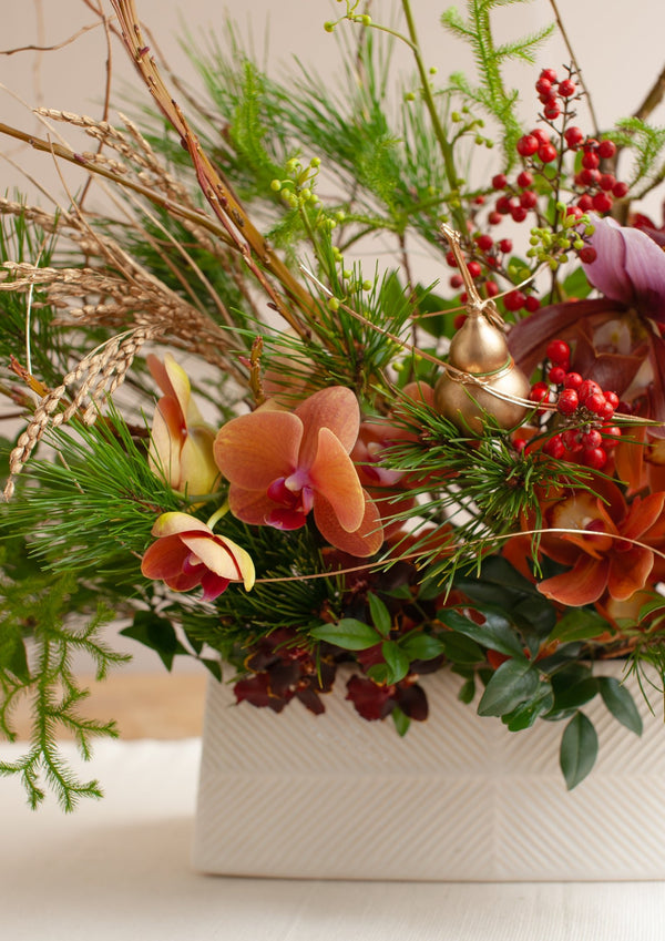 おめでたい新年の卓上アレンジメント Lサイズ「福 - fuku - 」【2026年 迎春ギフト】 - &YOUKAEN (アンドユーカエン)