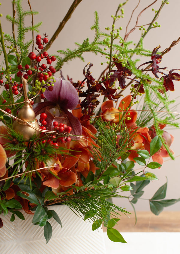 おめでたい新年の卓上アレンジメント Lサイズ「福 - fuku - 」【2026年 迎春ギフト】 - &YOUKAEN (アンドユーカエン)