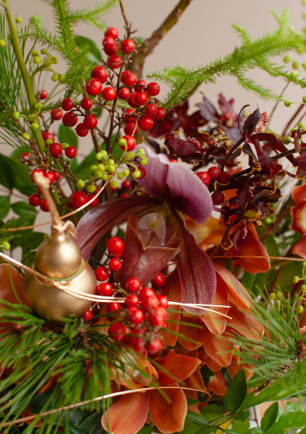 おめでたい新年の卓上アレンジメント Lサイズ「福 - fuku - 」【2026年 迎春ギフト】 - &YOUKAEN (アンドユーカエン)