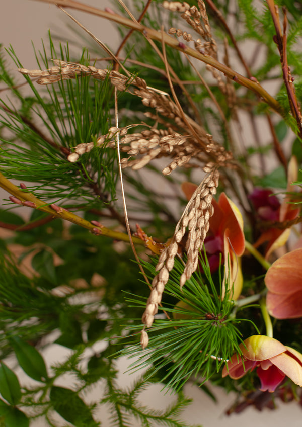 おめでたい新年の卓上アレンジメント Lサイズ「福 - fuku - 」【2026年 迎春ギフト】 - &YOUKAEN (アンドユーカエン)