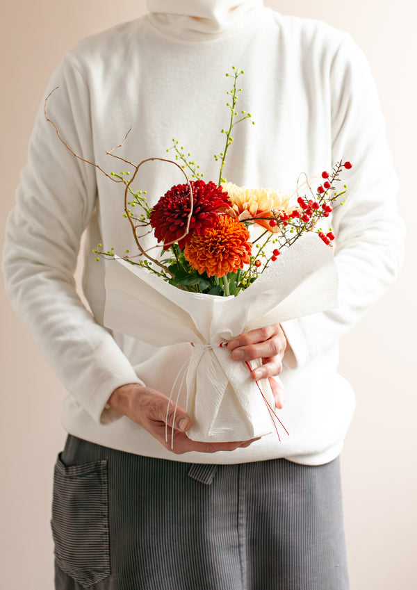 おめでたい新年のその場で飾れる花束 「満 - michi - 」【2026年 迎春ギフト】 - &YOUKAEN (アンドユーカエン)