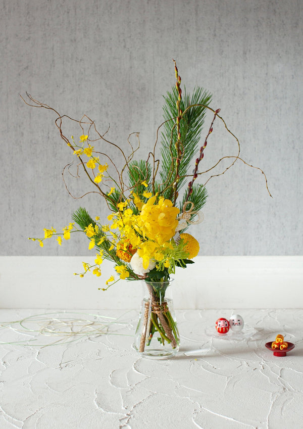 【お正月の花束】瑞々しい新年を迎える花束「瑞輝」【2025年 正月のおしゃれなお花】