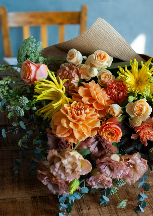 【花束】お祝いにおすすめの花束 GRサイズ オレンジ系「classe orange」