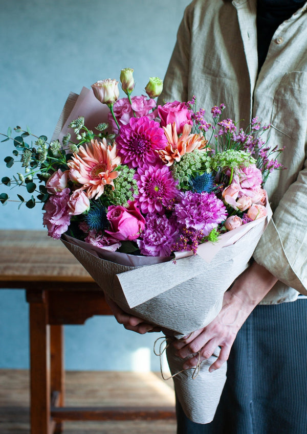 【花束】お祝いにおすすめの花束 GRサイズ ピンク系「classe rose」