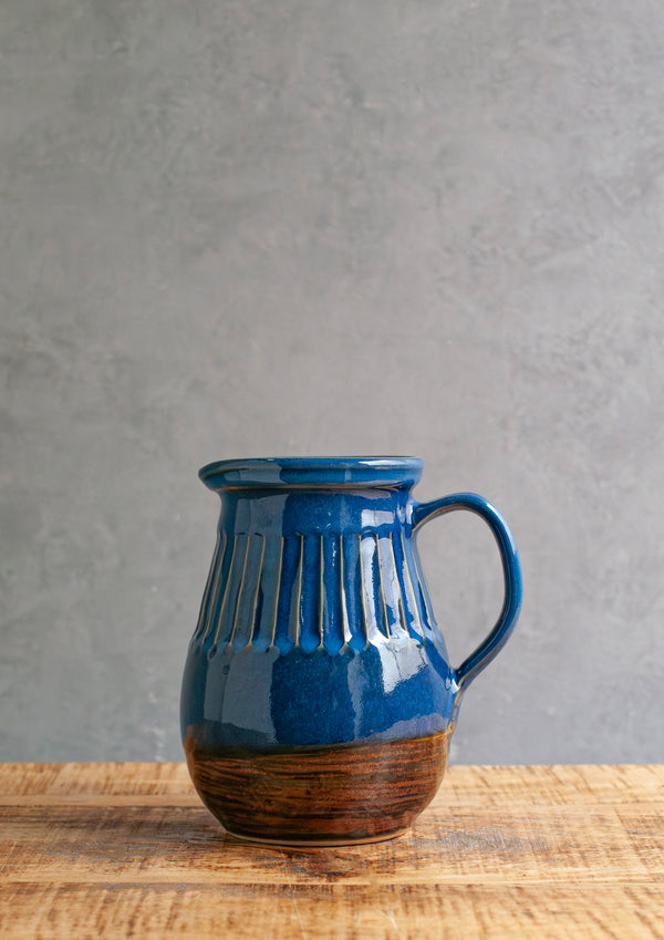 【フラワーベース】しのぎピッチャー｜石州嶋田窯 - &YOUKAEN (アンドユーカエン)