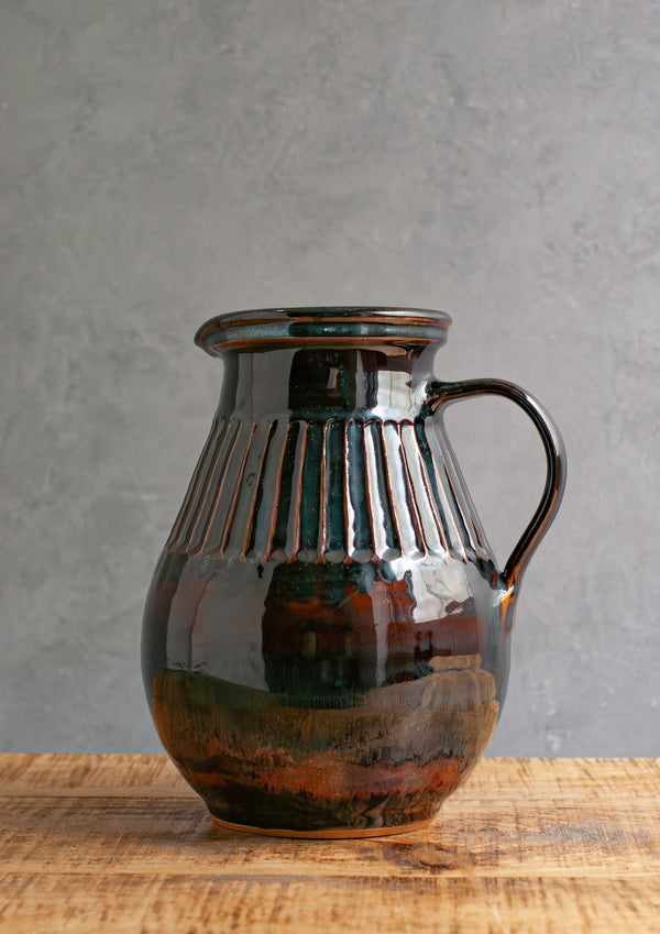 【フラワーベース】しのぎピッチャー｜石州嶋田窯 - &YOUKAEN (アンドユーカエン)