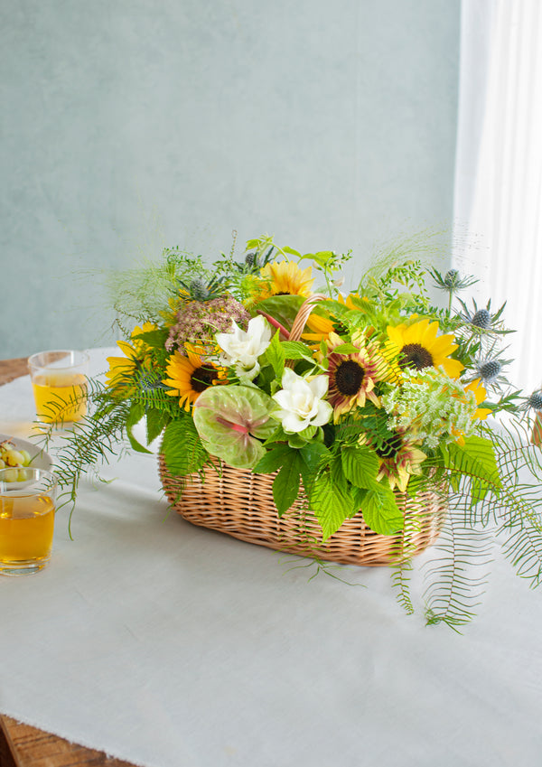 【お中元】夏の Special フラワーアレンジメント XLサイズ 「Helianthus field」【おしゃれな夏の花束】