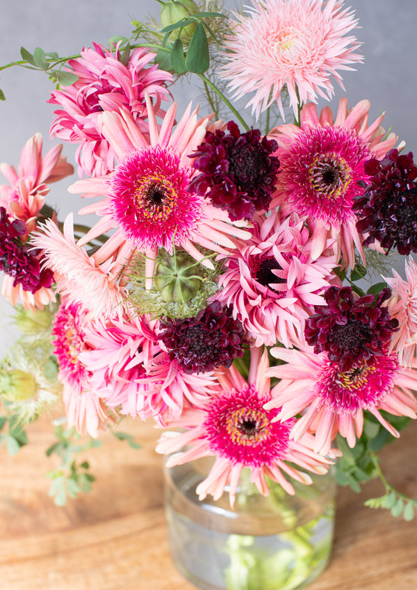 【期間限定】ガーベラのシックな花束「bloom」L - &YOUKAEN (アンドユーカエン)