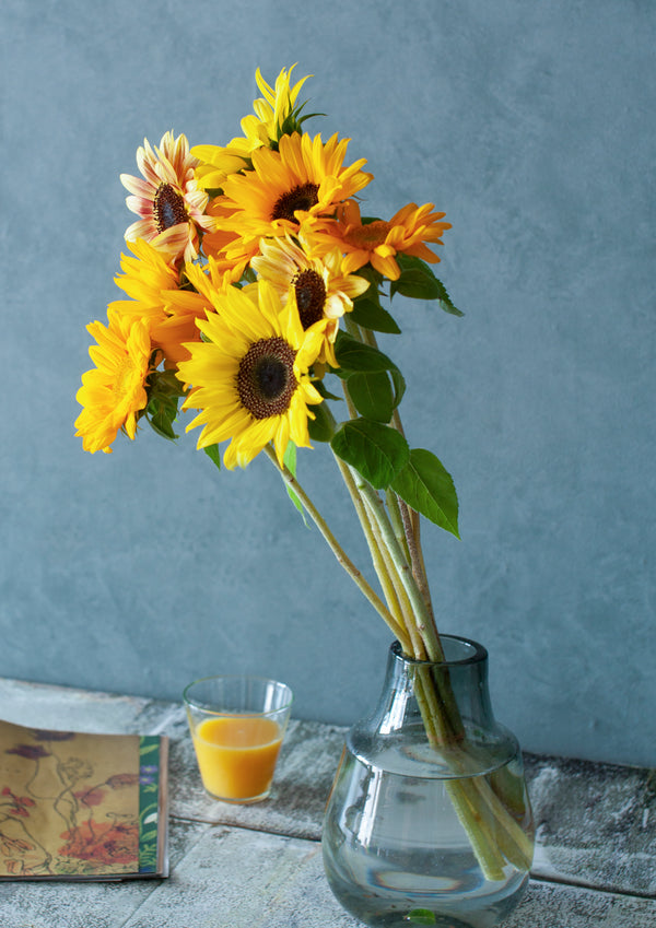 季節の花 50～60ｃｍ 「ひまわり」サンリッチオレンジ10本 花径8～10ｃｍ
