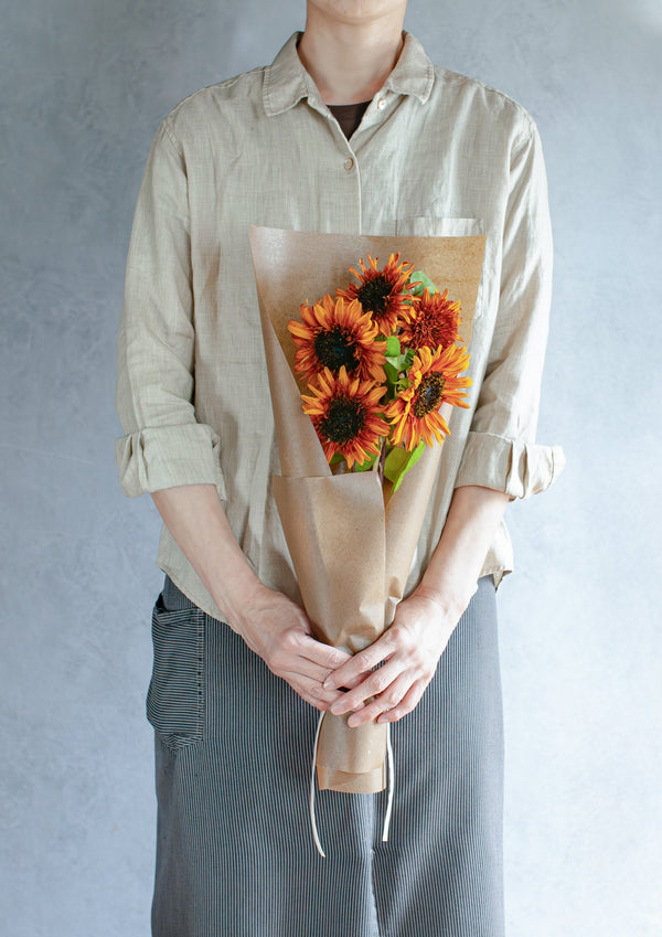 季節の花 40~50cm「マホガニーカラーのひまわりダージリン」 - &YOUKAEN (アンドユーカエン)