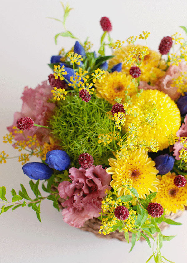 秋のお花を使った フラワーアレンジメント「かりん」 幅15cm×高さ17cm 【期間限定 オータムギフト】