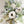 【ウェディングブーケ】Natural-Chic ホワイト・ブルーグリーンのウェディングクラッチブーケ ※ブートニア付き【造花】