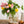【チューリップ】チューリップ12本（ピンク・イエロー系ミックス）と季節のグリーン 花瓶つき【おまかせ】