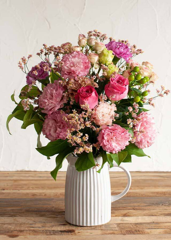 【花束】可愛くておしゃれな ナチュラルピンクの花束 Lサイズ【おしゃれなブーケ】